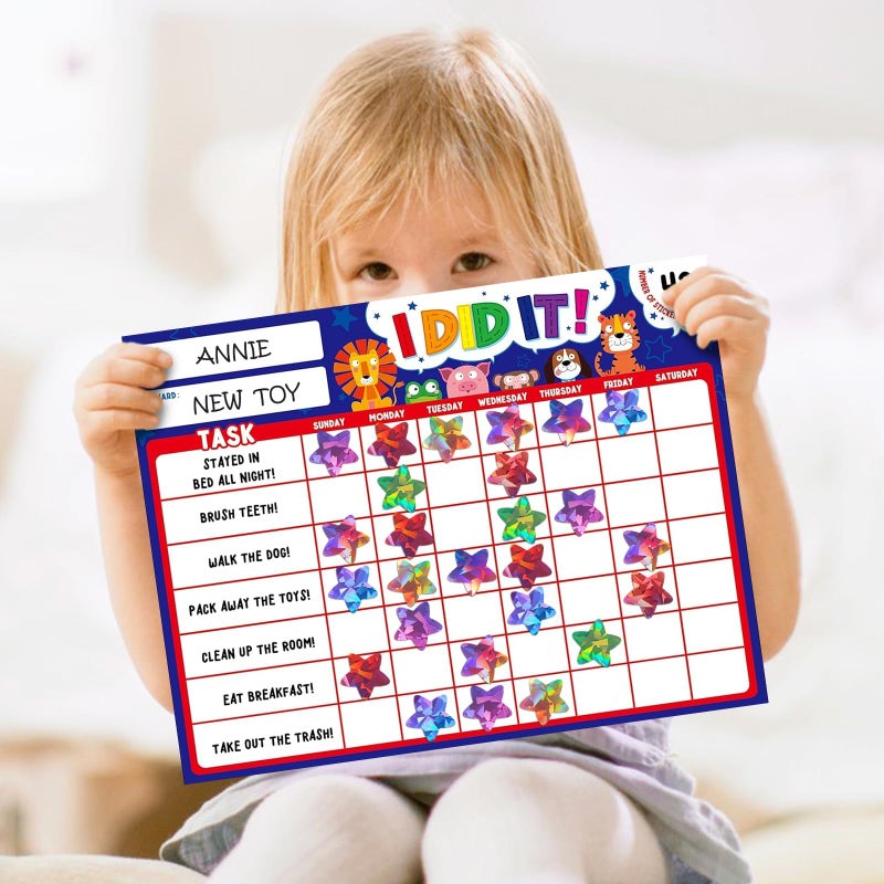 Imeepa 500PCS Multi-Color Star Stickers for Kids Reward, 1 inch Holographic Star Stickers for DIY, Crafts, Behavior Chart, Student Planner, School and Classroom Teacher Supplies, 8 Colors - Image 5
