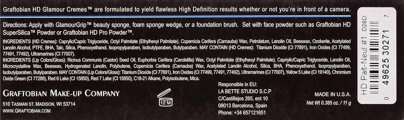 Graftobian Face Foundation - Neutral Beige Tones for Very Light Skin - Image 3