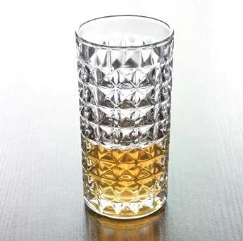 NVRA Modern 300ML Diamond Square Box Designing Clear Glass Transparent_300 ml Set of 12 - Image 2