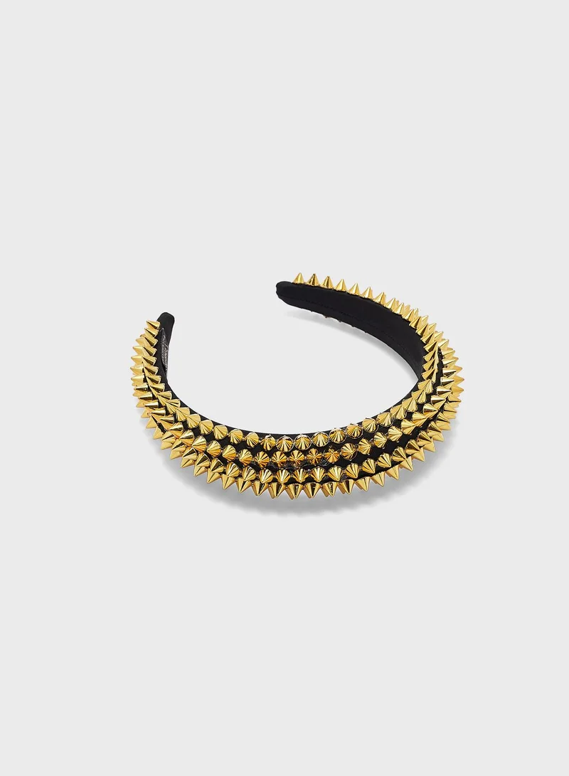 Ginger Studded Spike Headband