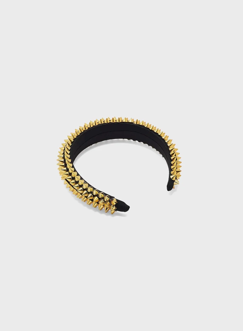 Ginger Studded Spike Headband