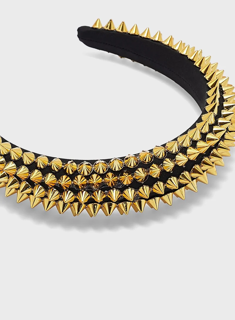 Ginger Studded Spike Headband