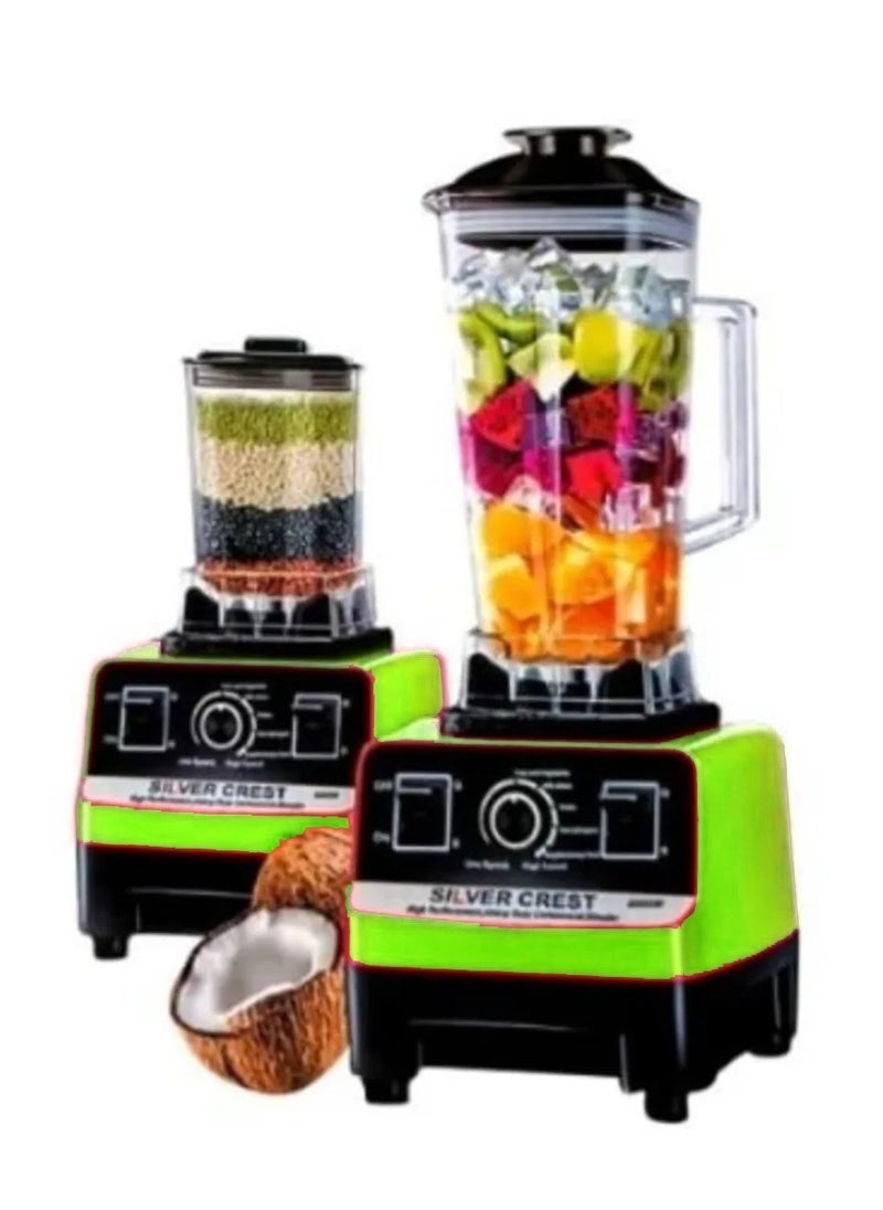 SILVER CREST Heavy Duty Commercial Blender and Juicer – Powerful Motor with 2 Large 2.5L Jars, Multicolour Design, Ideal for Restaurants, Cafes, Juice Bars, Smoothies, and Food Prep, Durable Build for High-Volume Use, Easy to Clean and Operate  - Image 1