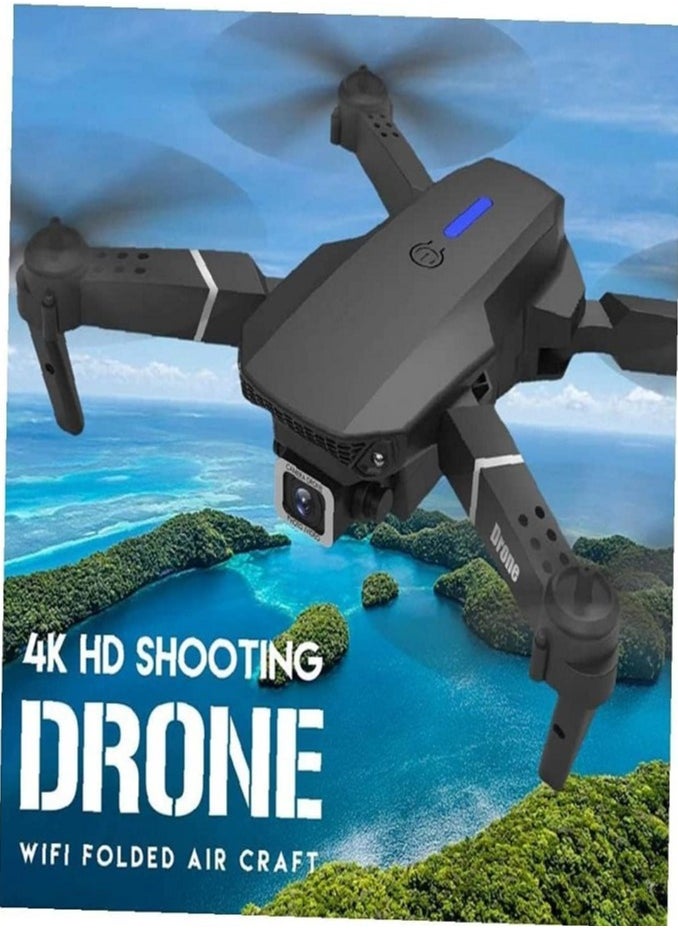 LIVVY E88 Pro Best New Mini Drone With Camera 4k for adult For Kids hd Dual Camera Adults and Teenager Fordable Remote RC HD 1080P Quad-Copter FPV Wifi Transmission Phone Control Black  - Image 4