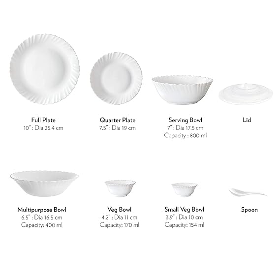 CHALISA Dinner Set of 36 psc Exclusive Plastic Printed Round Dinner Set 6 Big PLATS 6 Small PLATS 12 Small Bowl6 Table Spoon2 Big Spoon 2 Big Bowl with 2 LID Multi Color Blue - Image 5