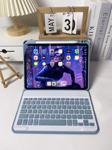 AnMengXinLing Keyboard Case for iPad mini 7 A17 Pro Mini 6 Magnetic Detachable Case with Keyboard Built in Pencil Holder for 83inch iPad Mini7th6th Generation Blue - Image 3