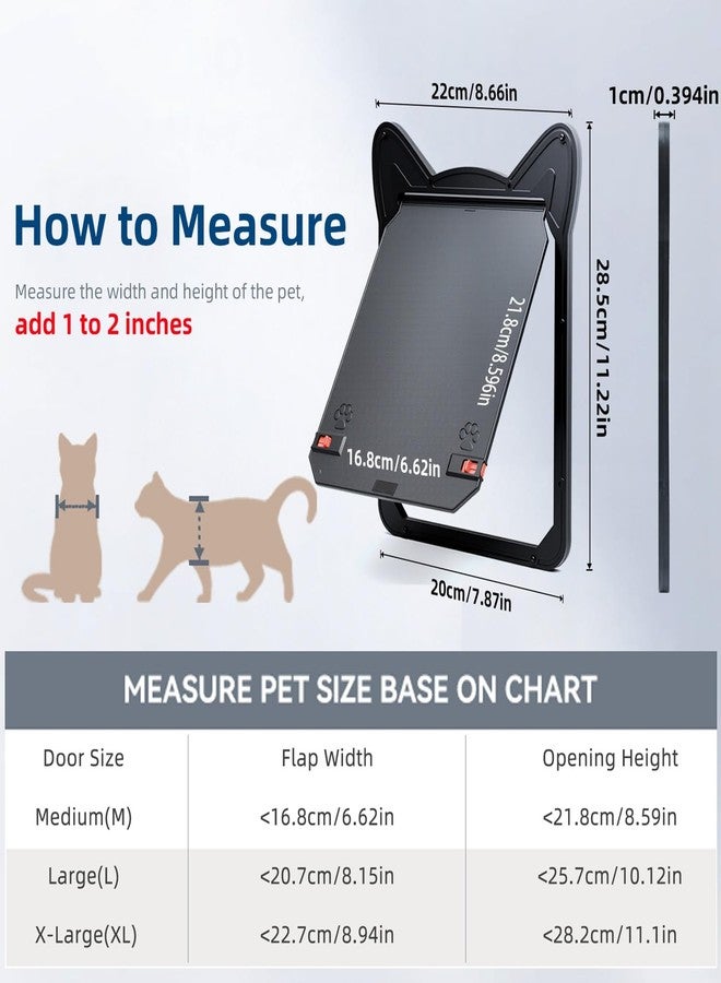 AuraSphere Pet Screen Door for Small Dogs & Cats - Heavy Duty Magnetic Lockable Flap, Inside Door 8.59x6.62inch, Easy Install for Sliding Glass/Patio Doors Screen, Scratch-Resistant & Security Latch (Size M) - Image 5