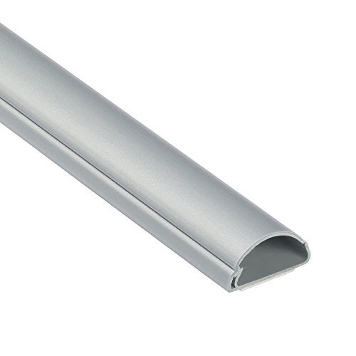 D-Line DLine Cord Cover Decorative Wall Cord Hider Paintable Cable Concealer Cable Raceway Wire Cover Wall Mounted TV Wire Hider Electrical Cable Management 118in W x 059in H x 39in Length Gray - Image 1