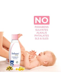 Softsens Baby Calming Massage Oil With Vitamin E, Coconut, Almond & Olive | Free From Parabens And Harmful Chemicals 200Ml  - Image 4