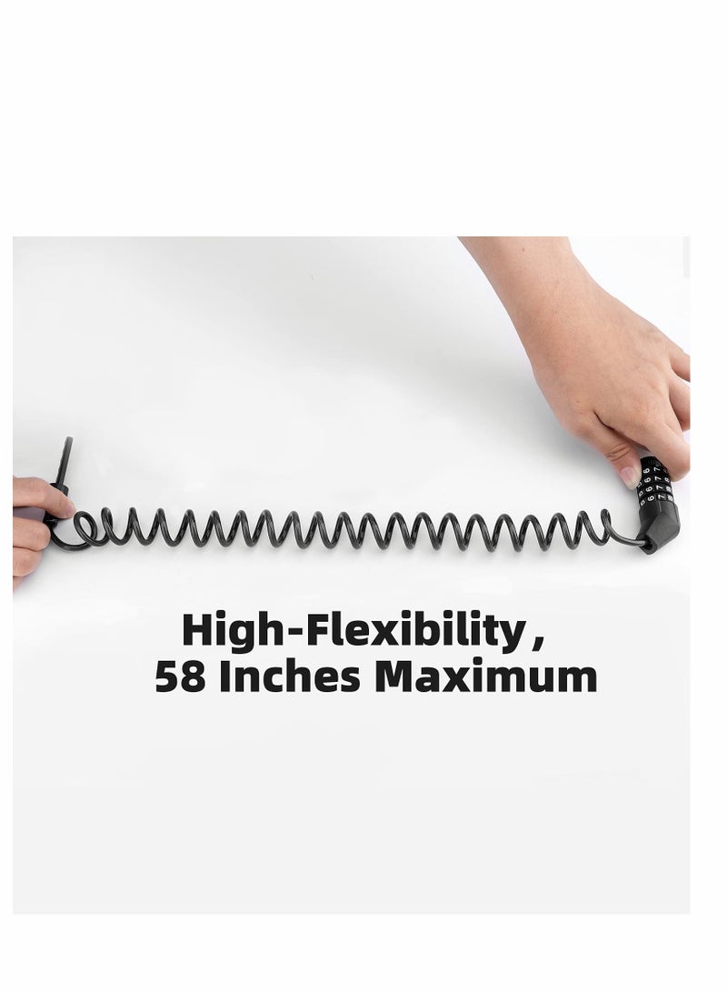 Barakah Motorcycle Helmet Lock Bike Cable Lock Lightweight Bike Lock Combination Small Bicycle Lock Resettable Bike Wheel Lock for Strollers, Luggage - Image 3