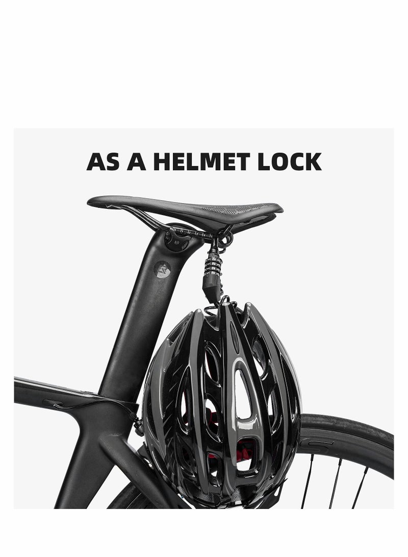 Barakah Motorcycle Helmet Lock Bike Cable Lock Lightweight Bike Lock Combination Small Bicycle Lock Resettable Bike Wheel Lock for Strollers, Luggage - Image 4