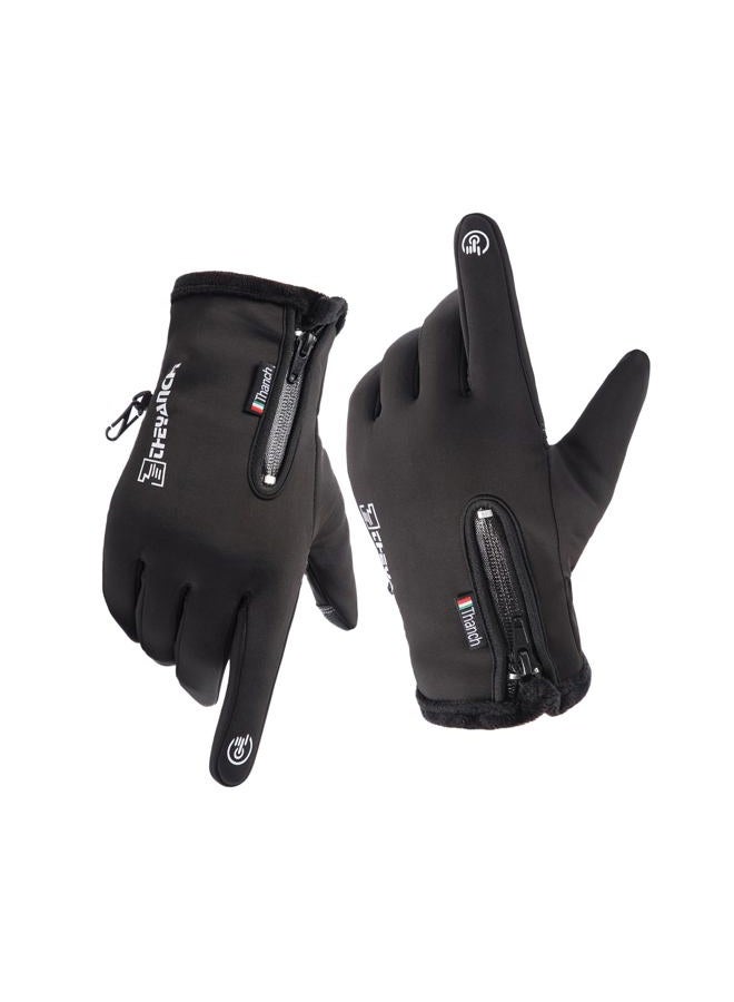 GORELOX Winter Warm Gloves,Touchscreen Cold Weather Driving Gloves Windproof Anti-Slip Sports Gloves for Cycling Running Skiing Hiking Climbing,Men ＆ Women XX-Large black - Image 1