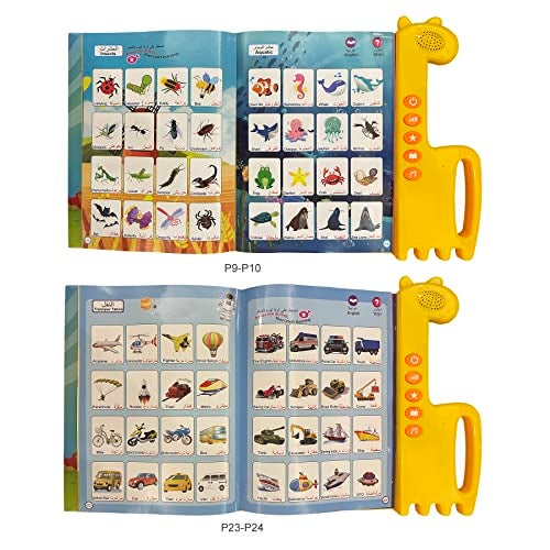 MINMEER Arabic Alphabet for Kids, Master The Arabic Alphabet Music and 300 Words of Everyday Life, Learning Quran in Arabic for Beginners, Arabic English Bilingual Toys for Toddlers - Image 4