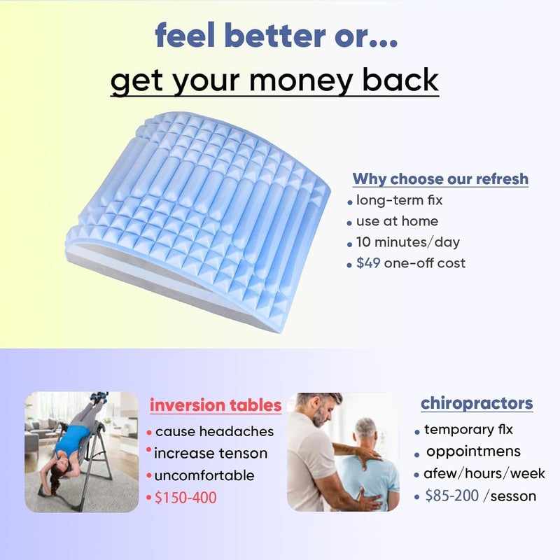 Ncry Back Stretcher Made of Lightweight EVA Material Ergonomically Designed Back Neck Stretcher Neck Pain Relief Pillow Spine Stretcher for Tension and Back PainPack Of 1 - Image 4