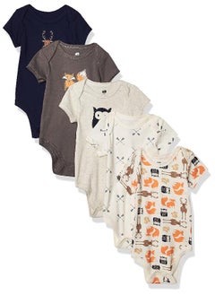 hudson baby Hudson Baby Unisex Baby Cotton Bodysuits Forest, 3-6 Months  - Image 1