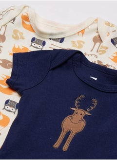 hudson baby Hudson Baby Unisex Baby Cotton Bodysuits Forest, 3-6 Months  - Image 4