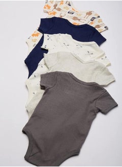 hudson baby Hudson Baby Unisex Baby Cotton Bodysuits Forest, 3-6 Months  - Image 2