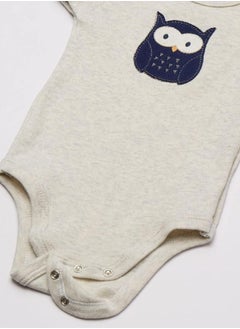hudson baby Hudson Baby Unisex Baby Cotton Bodysuits Forest, 3-6 Months  - Image 5