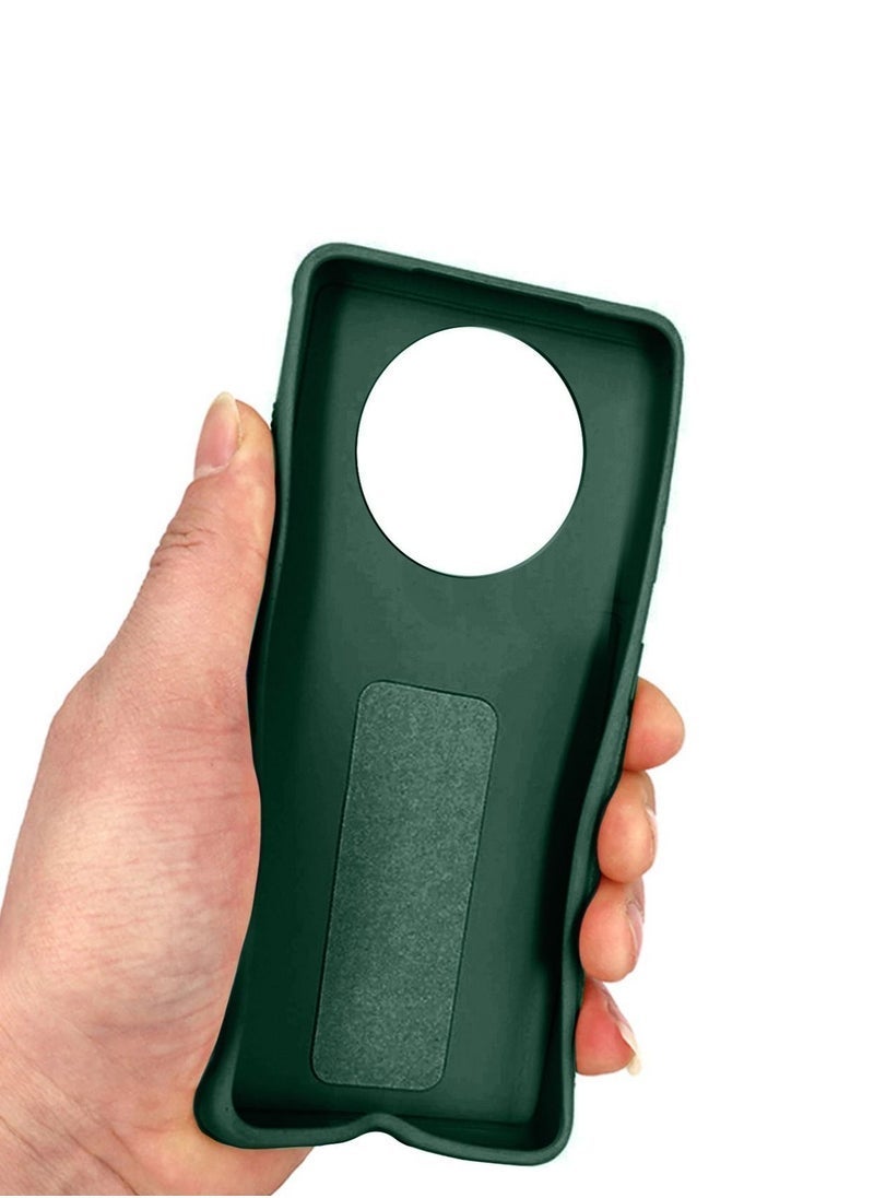 Raxoom Hand Grip Magnetic Case Cover for Huawei Nova Y90 â€“ Dark Green â€“ Shockproof, Anti-Drop, Slim Profile, Magnetic Stand, Durable TPU Bumper, Anti-Scratch, Full Protection - Image 4