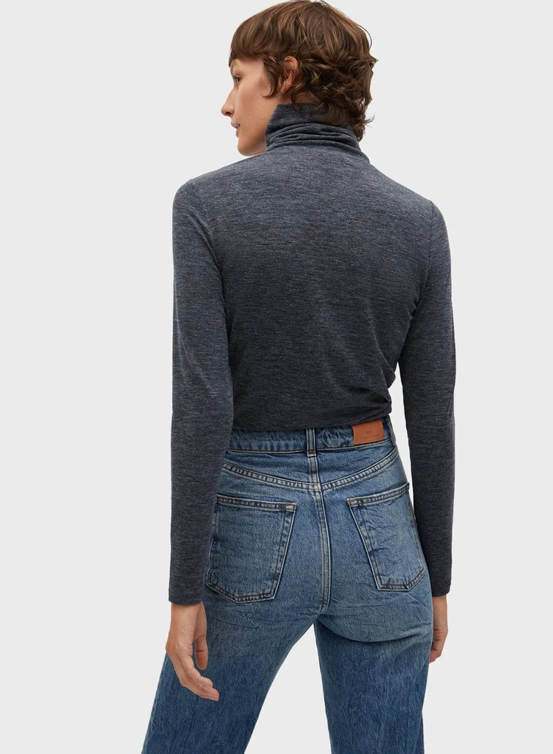 MANGO High Neck T-Shirt