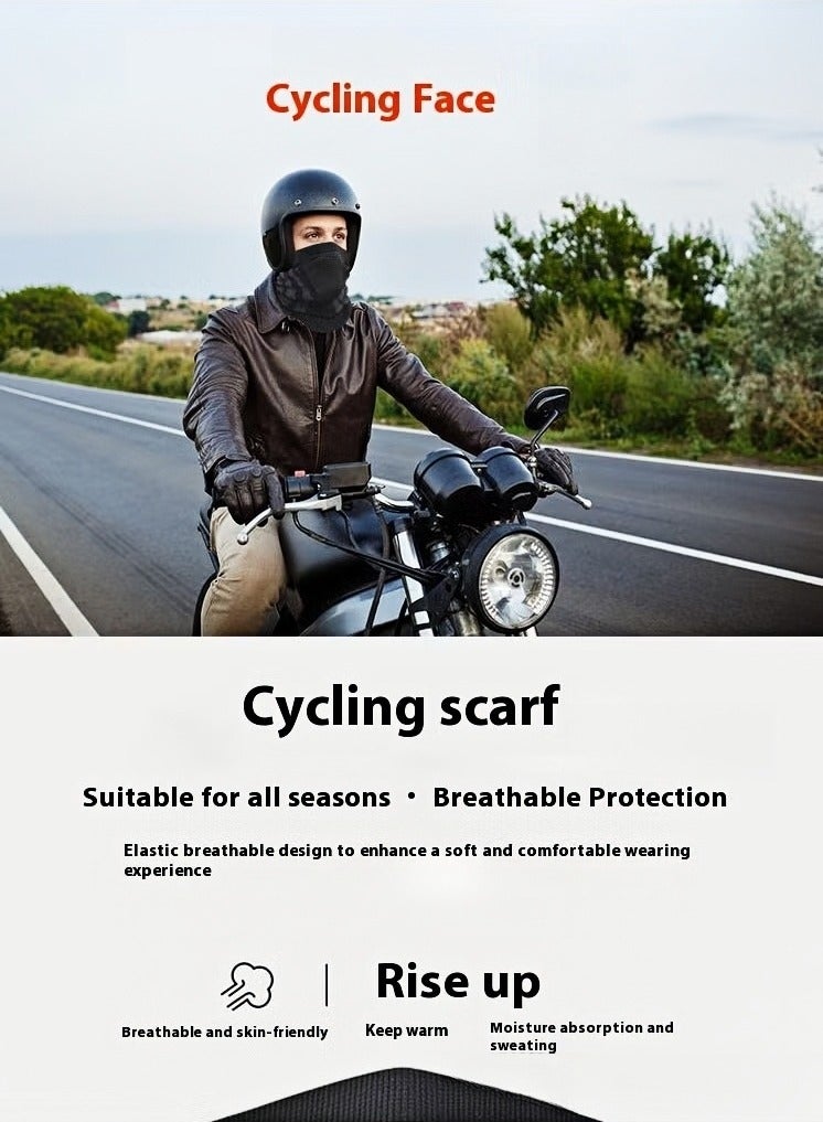 ARUWA Cycling Face Mask Motorcycle Cycling Ski Mask UV Protection Helmet Liner Windproof Outdoor Headwear Men Women Sunscreen Dustproof Comfortable Skin-Friendly and Breathable - Image 3