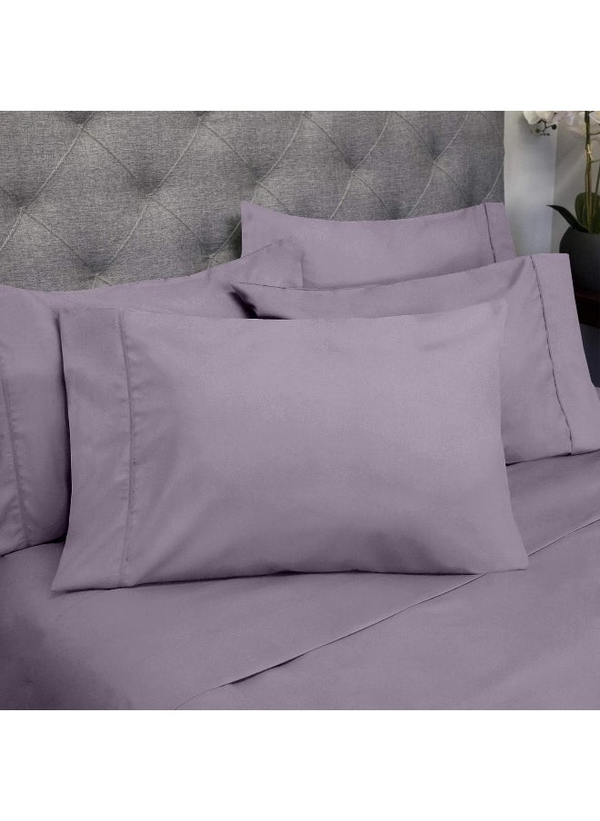 Sweet Home Collection Sweet Home Collection Queen s Plum - 6 Piece 1500 Supreme Fine Brushed Microfiber Deep Pocket Queen Set Bedding  - Image 2