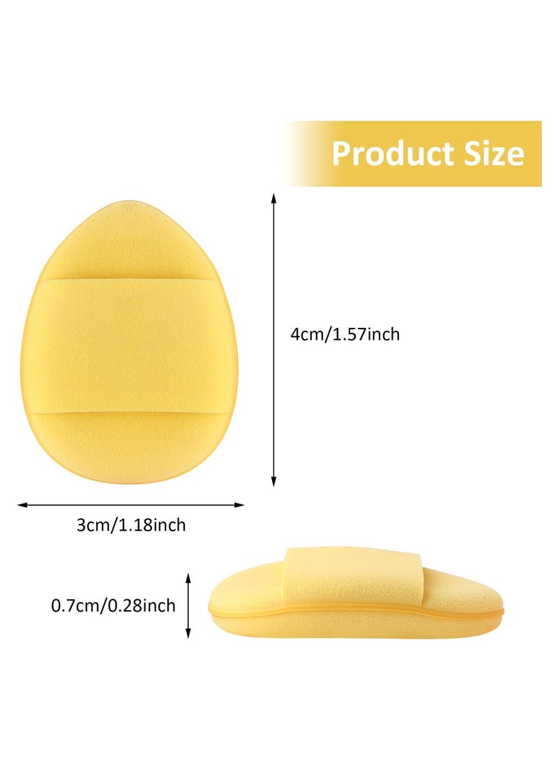 PRO Powder Puff 6 Pcs Makeup Sponge Beauty Blender Face Foundation Blending Concealer Applicator Eye Shadow Cushion Pads Cosmetic Mini Small Triangle Soft Finger Holder Travel Case Make Up Set - Image 5