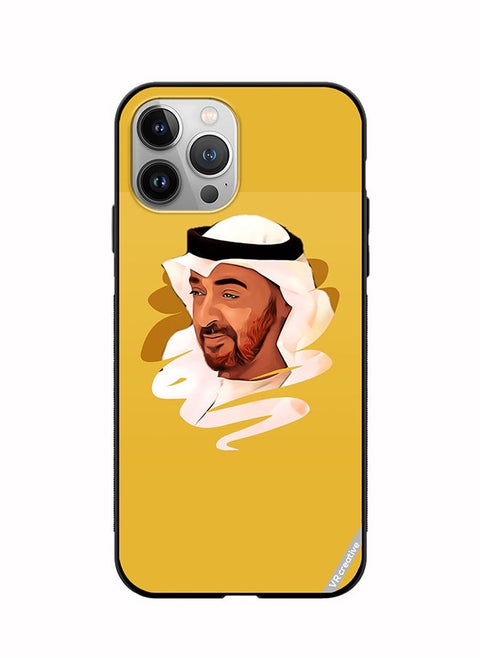 Protective Case Cover For Apple iPhone 12 Pro Max Sheikh Mohamed Bin Zayed Al Nahyan Design Multicolour