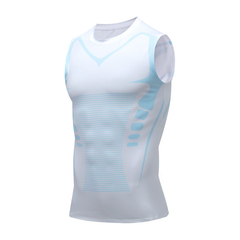 Generic Mens Athletic Compression Tank Top Quick-Dry Basketball Gym Sleeveless 806 white 