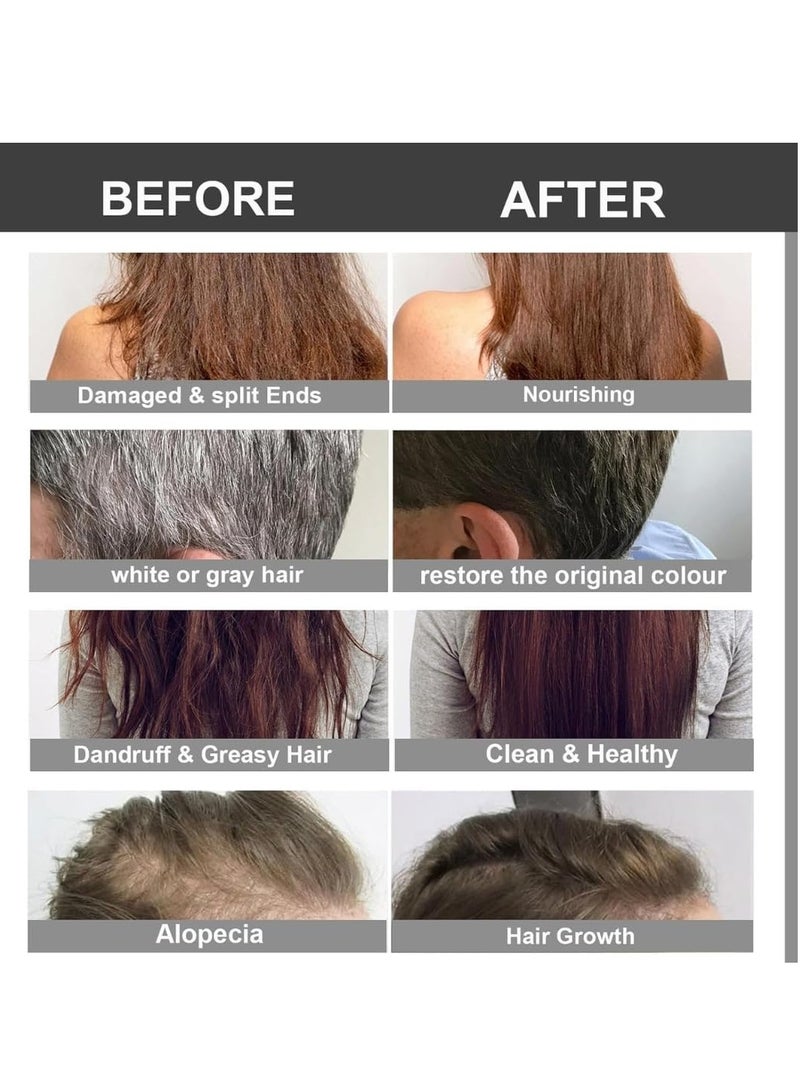 NIKITA.VIVI صابون شامبو فحم البامبو 60 جرام مضاد للشعر الرمادي صابون للشعر الداكن شامبو ضد الشعر الرمادي صابون طبيعي للشعر للرجال والنساء بار شامبو صلب - Image 4