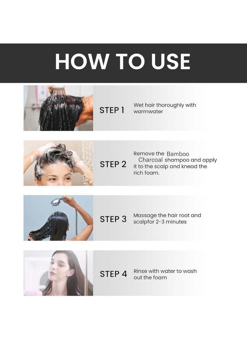 NIKITA.VIVI صابون شامبو فحم البامبو 60 جرام مضاد للشعر الرمادي صابون للشعر الداكن شامبو ضد الشعر الرمادي صابون طبيعي للشعر للرجال والنساء بار شامبو صلب - Image 5