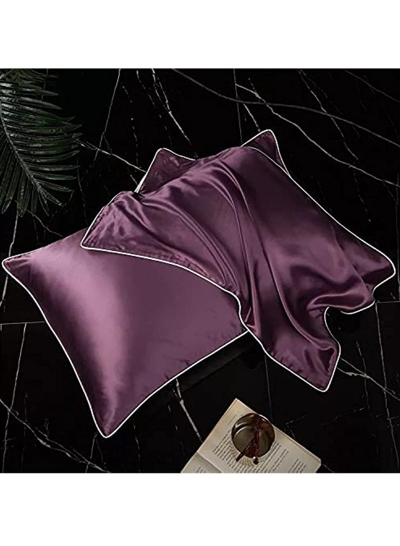 غطاء وسادة من حرير التوت للشعر والبشرة، 19 مومي، غطاء وسادة من الحرير الطبيعي الناعم والقابل للتنفس (48 سم × 74 سم) - Image 1