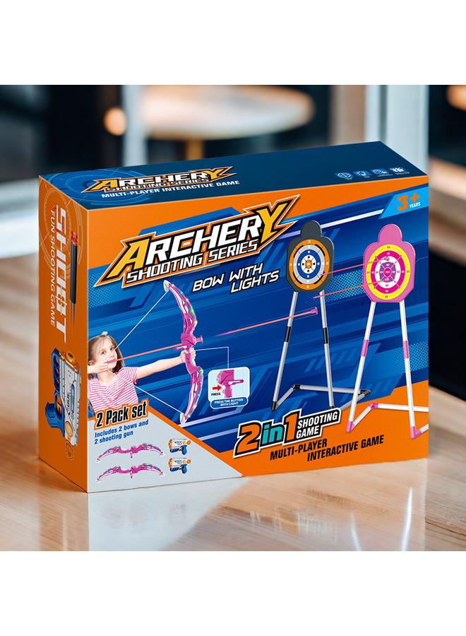 الأزرق جي دبليو <منتج جديد في شمال أوروبا> 3 في 1 قوس وسهم لعبة بندقية ناعمة للأطفال إطلاق نار ألعاب رياضية - Image 2