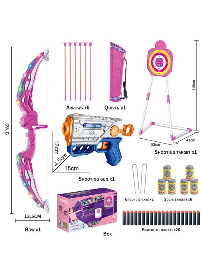 الأزرق جي دبليو <منتج جديد في شمال أوروبا> 3 في 1 قوس وسهم لعبة بندقية ناعمة للأطفال إطلاق نار ألعاب رياضية - Image 1