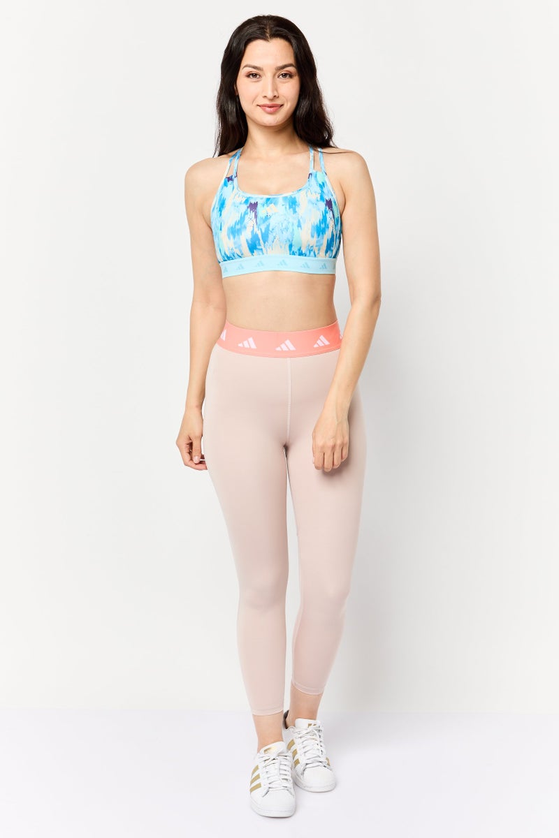 Adidas Women Sportswear Fit Training Sports Bra, Turquoise - Image 2