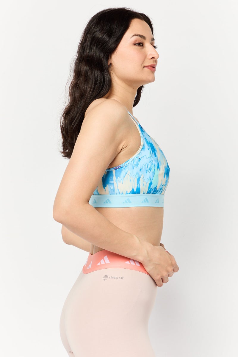 Adidas Women Sportswear Fit Training Sports Bra, Turquoise - Image 3