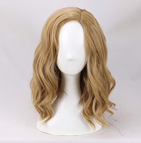 BoMing Women's Medium length Light Blonde Curly Cosplay Wig for Move - Image 1