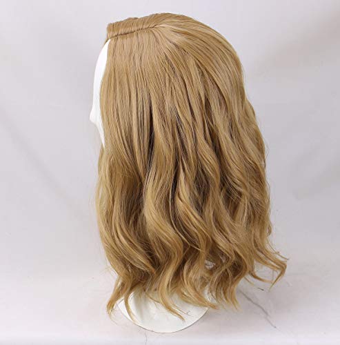 BoMing Women's Medium length Light Blonde Curly Cosplay Wig for Move - Image 3