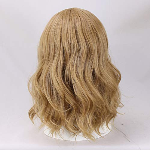 BoMing Women's Medium length Light Blonde Curly Cosplay Wig for Move - Image 4