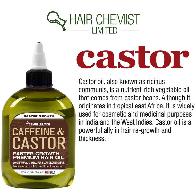 Hair Chemist, Oil, 7.1 oz - Caffeine and Castor Faster Growth Hair Oil for Unisex Adult - Image 5