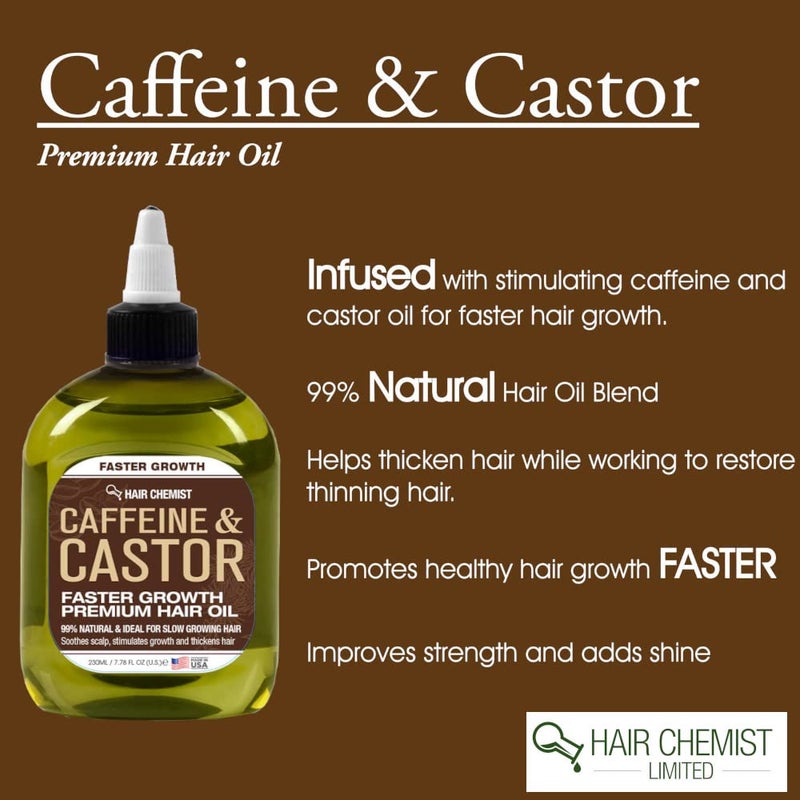 Hair Chemist, Oil, 7.1 oz - Caffeine and Castor Faster Growth Hair Oil for Unisex Adult - Image 3