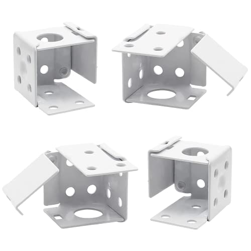 Waziaqoc 4PCS Blind Brackets, 1 Inch Low Profile Box Mounting Bracket for Window Blinds, White - Image 1