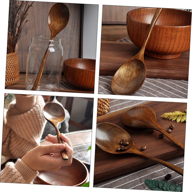 Long Handle Soup Skimmer Spoon Japanese Style Multipurpose Rice Serving Scoop - Image 3