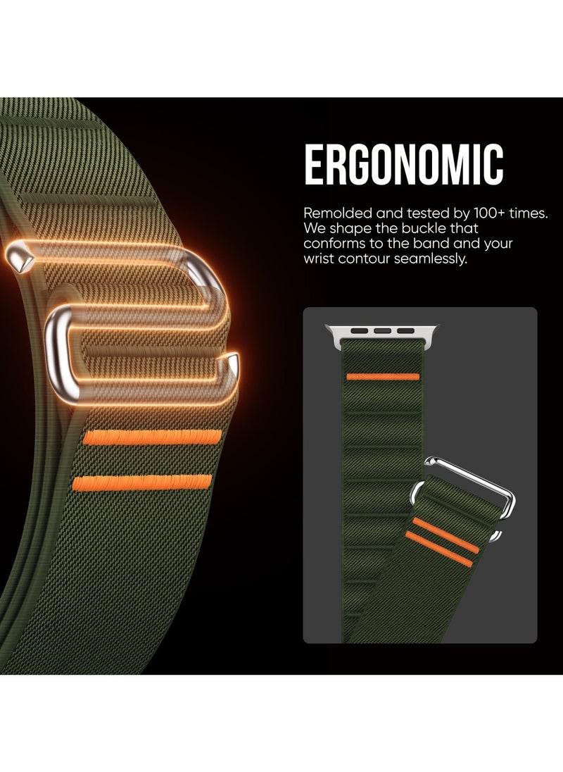 Generic - Sport Durable Rugged Watch Band Designed for Apple Watch Ultra 1/2 49mm 46mm 45mm 44mm 42mm, Soft Stretchy Nylon Loop Strap with S-Hook for iwatch Series 10 9 8 7 6 5 4 3 2 1 SE - Image 1