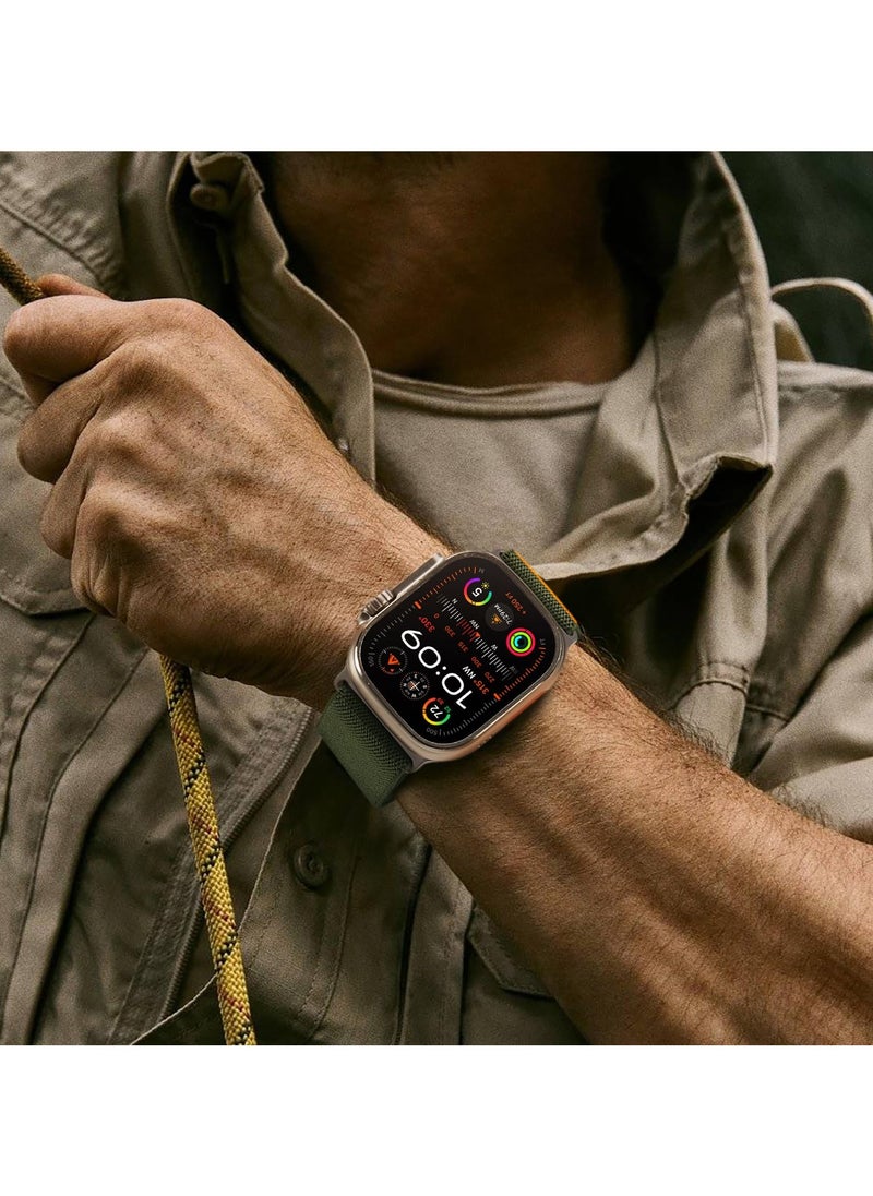 Generic - Sport Durable Rugged Watch Band Designed for Apple Watch Ultra 1/2 49mm 46mm 45mm 44mm 42mm, Soft Stretchy Nylon Loop Strap with S-Hook for iwatch Series 10 9 8 7 6 5 4 3 2 1 SE - Image 1