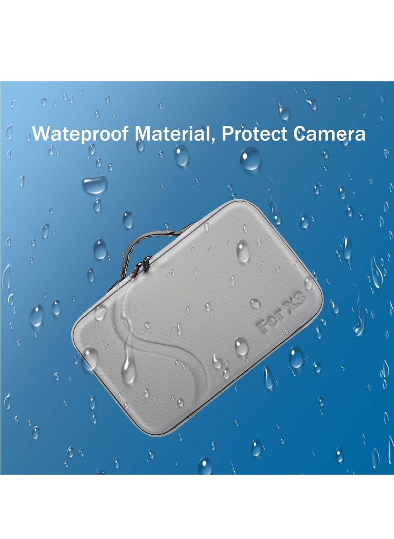 Insta360 X3 Case Waterproof Portable Storge Bag for Insta360 One X3 X2 X Camera Accessories Travel Case for Insta360 X3 Camera Accessory Organizer