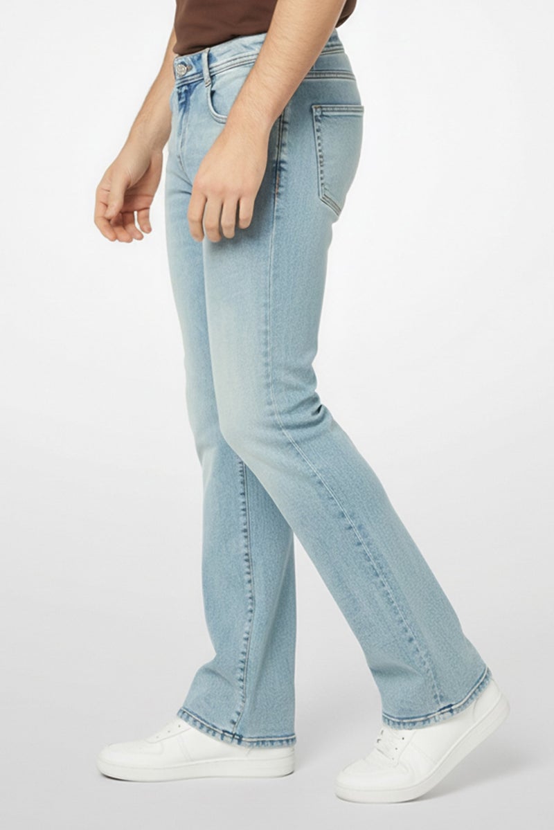 DIESEL Men Slim Fit Washed Stretchable Denim Jeans, Blue - Image 5