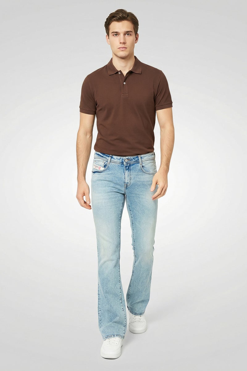 DIESEL Men Slim Fit Washed Stretchable Denim Jeans, Blue - Image 1