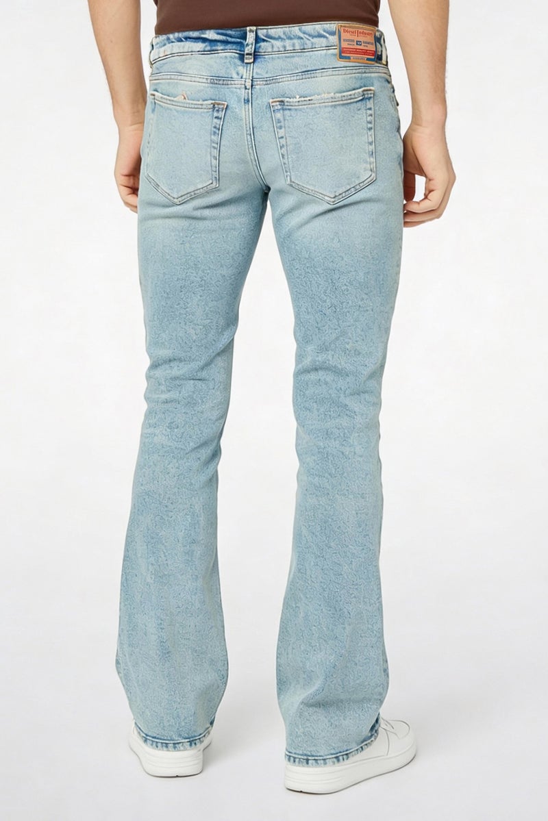 DIESEL Men Slim Fit Washed Stretchable Denim Jeans, Blue - Image 3