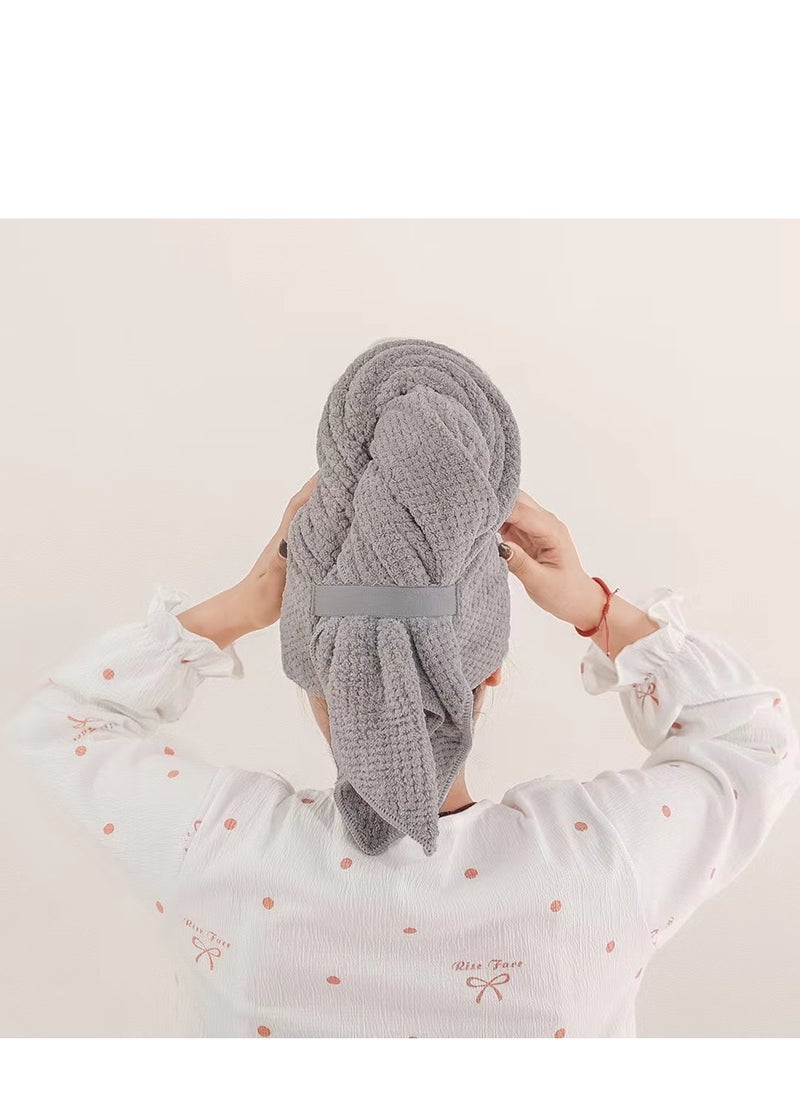 Long Hair Absorbent Wrap Towel，Larger Adult Hair Dry Towel,Dry Hair cap ,Super Water-Absorbent Hair Towel Wrap With Elastic Band Firm In Place And Durable ,Gray - pzsku/Z035C29EF0FB0DF156BDEZ/45/_/1727256441/f059aa71-f877-4da4-8819-c30674ce5215